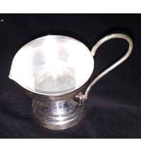 White Metal Single Ghee Lamp