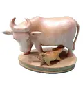 Wooden Cow With Calf 5\"x4\"