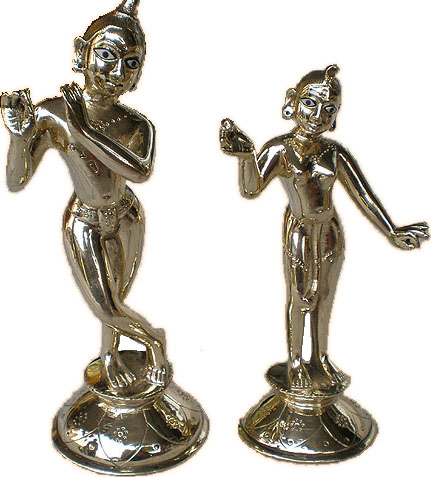 Radha Krishna Deities (Brass 9.5