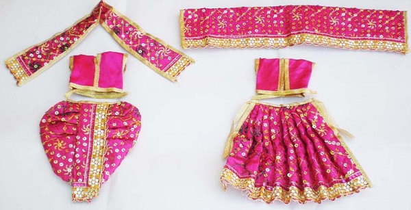 Radha Krishna Dress With Sequins -- Purple