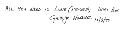 George Harrison Hare Krishna - CompraZen