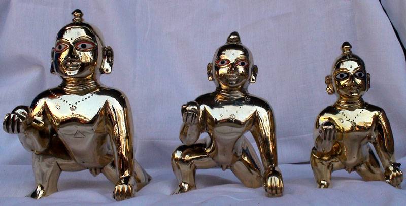 Laddu Gopal Brass Deity 5"